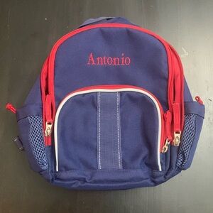 Pottery Barn Kids Mackenzie mini backpack - navy and red- Antonio